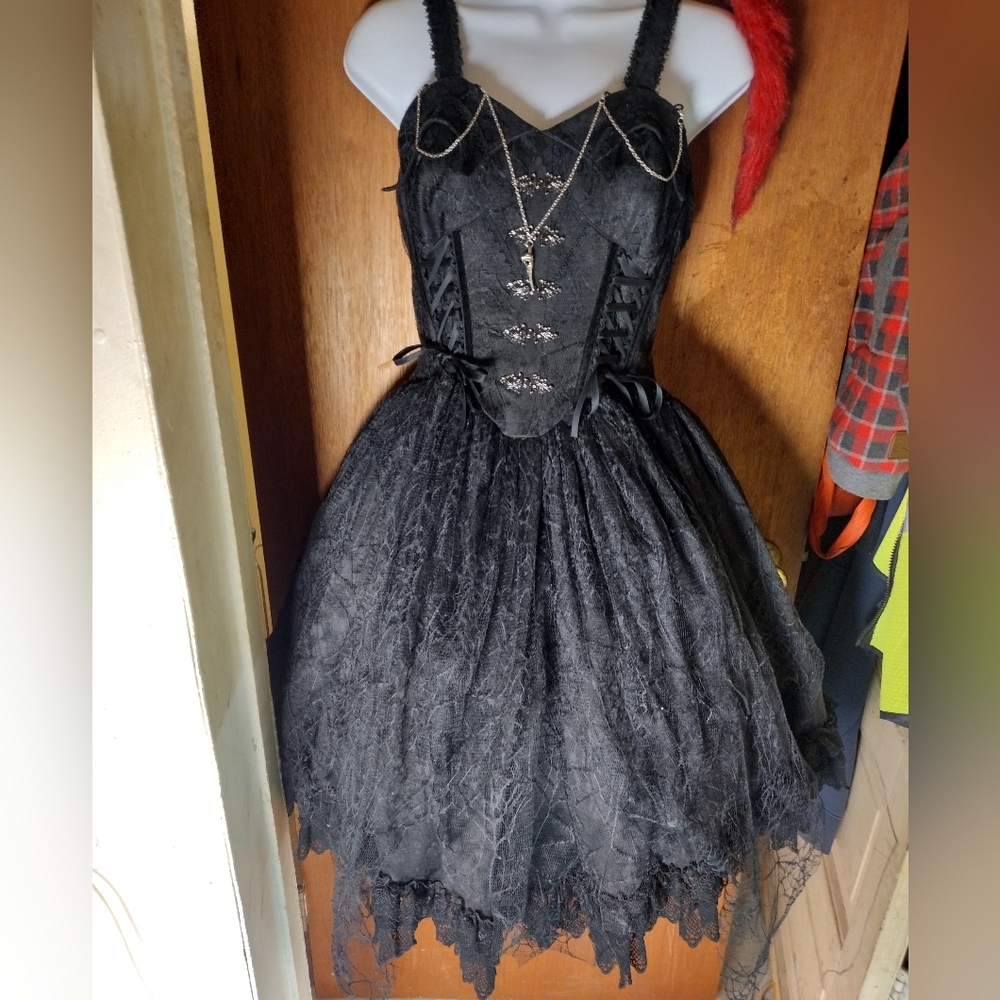 One Of A Kind Elegant Black Lolita  Dress (You Won't Find This Dress Anywhere)